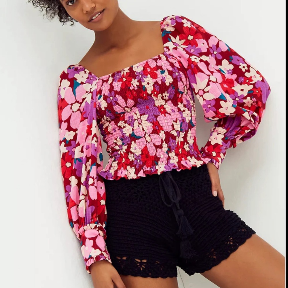FREE PEOPLE - Floral Ariana Top